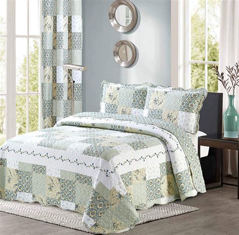Overall Pick Laura Ashley Home - Twin Quilt Set, Reversible Floral Cotton Bedding with Matching Sham, Home Decor for All Seasons (Walled Garden Blue, Twin) 250 6960 List 149. . Amazon quilts twin